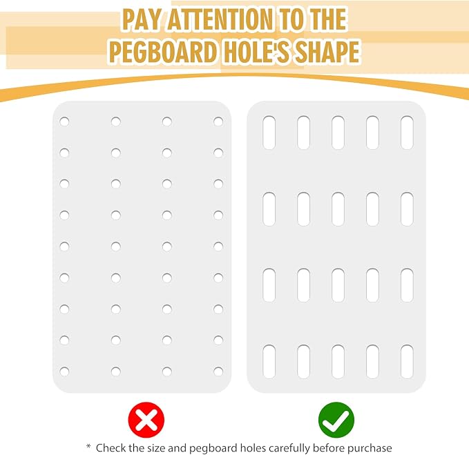 Kathfly 30pcs Pegboard Accessories 10 Clips 20 Hooks, Peg Board Accessory Kit - Image 3