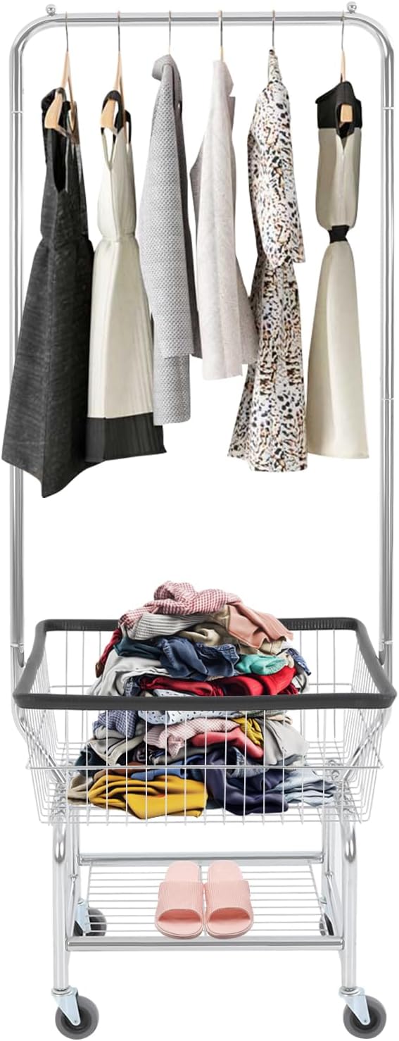 Laundry Cart Mobile Laundry Basket by Unknown