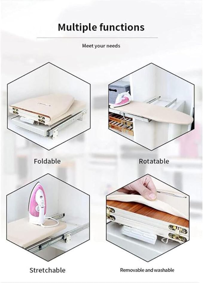Ironing Board Hiding Ironing Board Foldable Ironing Station in Cabinet - Image 5