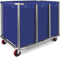 Commercial Laundry Cart with Wheels, 470L Industrial Rolling Laundry Basket by PNNMLLN