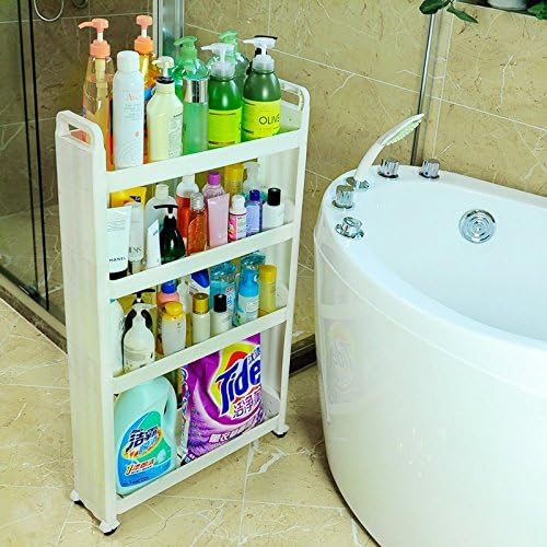 BAOYOUNI Slim Storage Cart Between Washer Dryer Cabinet Rolling Shelf Slide Out - Image 8