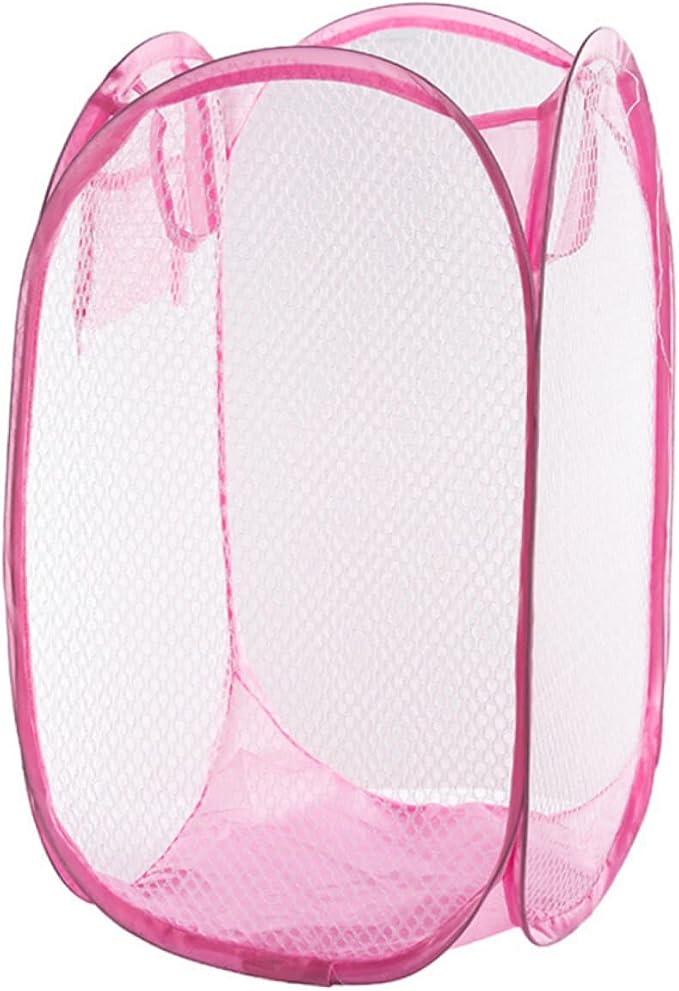 Pop-up Laundry Hamper Foldable Mesh Dirty Clothes Basket by VILLFUL