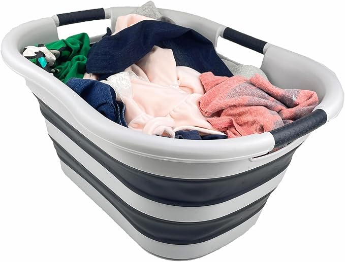 SAMMART 30L Collapsible Plastic Laundry Basket - Image 8