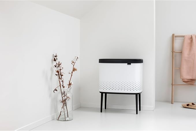 Brabantia Bo Laundry Hamper Removable Laundry Bag 16 Gal, Ventilated Stylish - Image 10