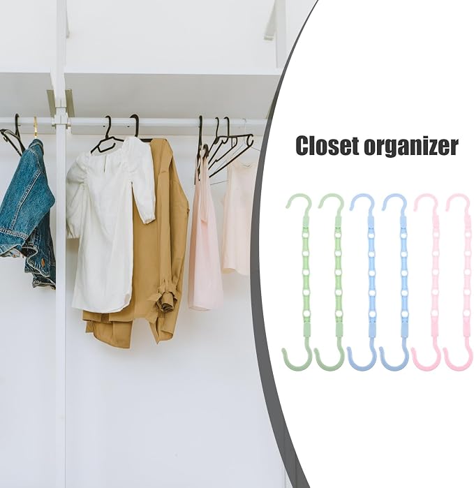 6pcs Multifunctional Rotatable Foldable Wardrobe Hangers - Image 6