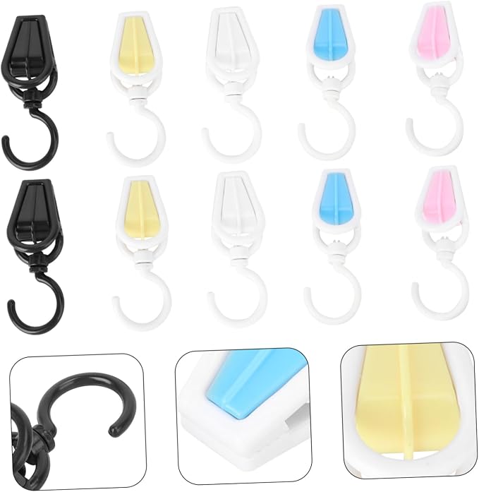 Cabilock 10pcs Swivel Laundry Hooks Plastic Hanger Clips - Image 4