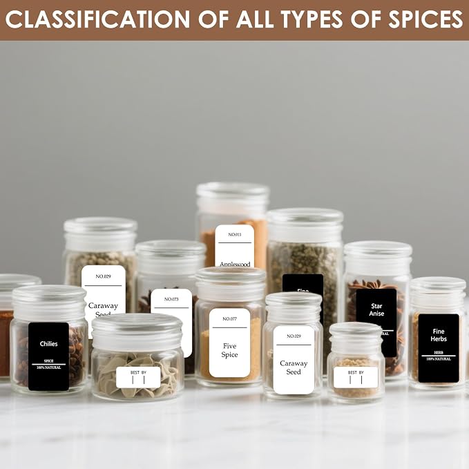 491 Pantry Labels for Containers, Preprinted Waterproof Stickers for Organizing - Image 5