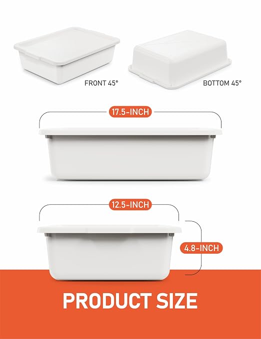 White 13 L Commercial Bus Tubs/Tote Box - Image 3