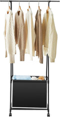 Laundry Cart with Hanging Rack, Laundry Sorter with Hanging Bar and 4 Wheels by Unknown