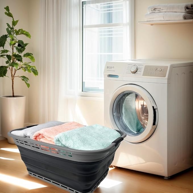 SAMMART 42L Collapsible Plastic Laundry Basket - Image 6