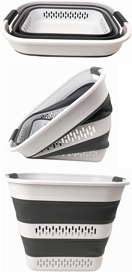 SAMMART 40L Foldable Plastic Laundry Basket - Image 4