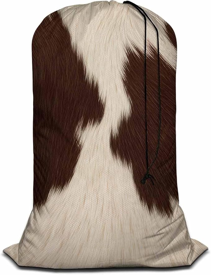 Swono Cowhide Fur Laundry Bag by Swono
