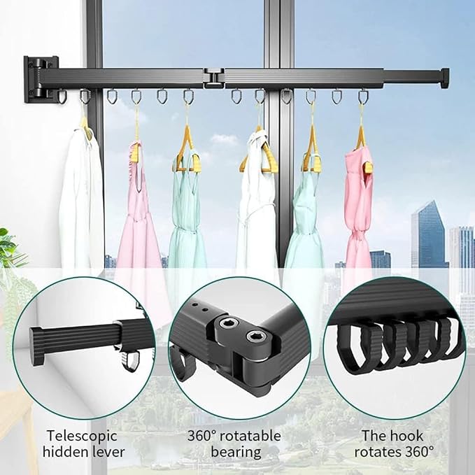 Clothes Drying Rack, Laundry Drying Rack, Wall Mounted Clothes Rack, Clothes - Image 2