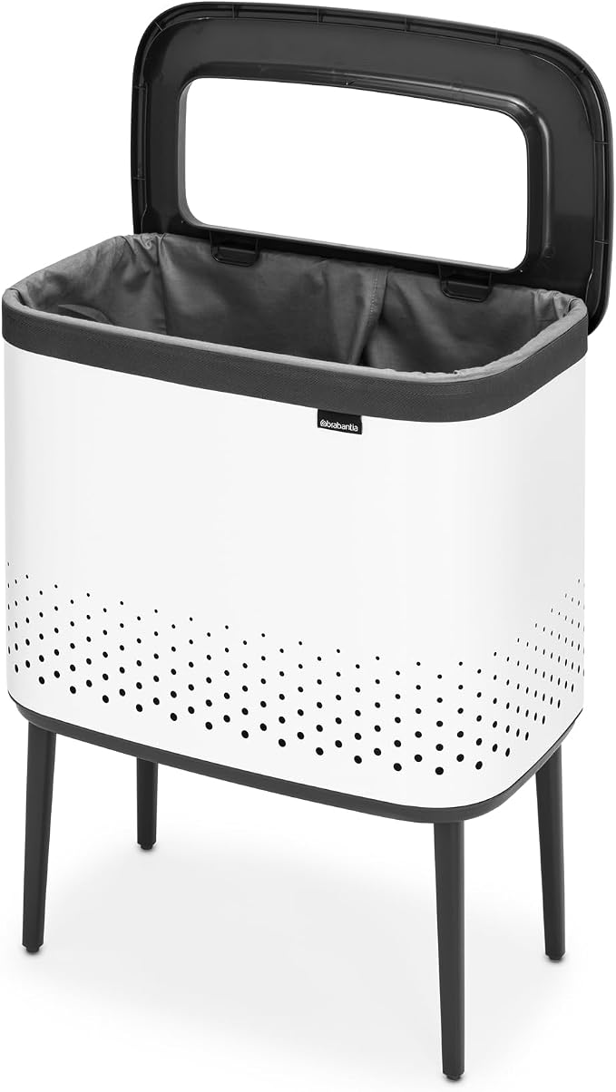 Brabantia Bo Laundry Hamper Removable Laundry Bag 16 Gal, Ventilated Stylish - Image 4