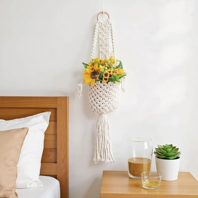 Boho Hanging Wall Basket Indoor - Image 5