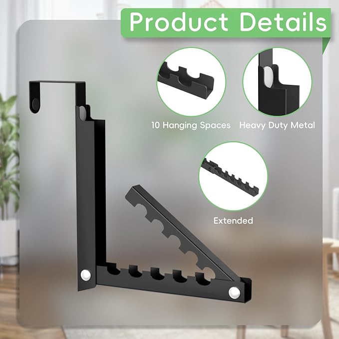 Over the Door Hooks, Extended Over the Door Clothes Hanger - Image 5