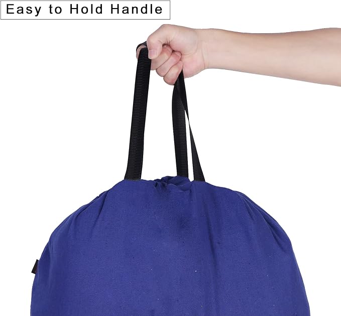 Heavy Duty Laundry Bag with Drawstring and Handle, Extra Large Travel Dirty - Image 3