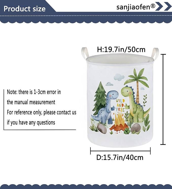 Kids Laundry Hamper, Dinosaur Laundry Basket Collapsible Boys Storage Baskets - Image 2
