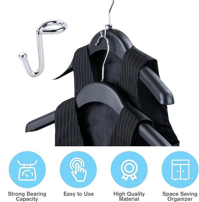Clothes Hanger Connector Hooks, Clothes Hanger Organizer Mini Space Saving - Image 4