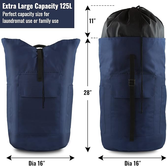 Laundry Bag Backpack, 125L Extra Large Laundry Backpack - Image 2