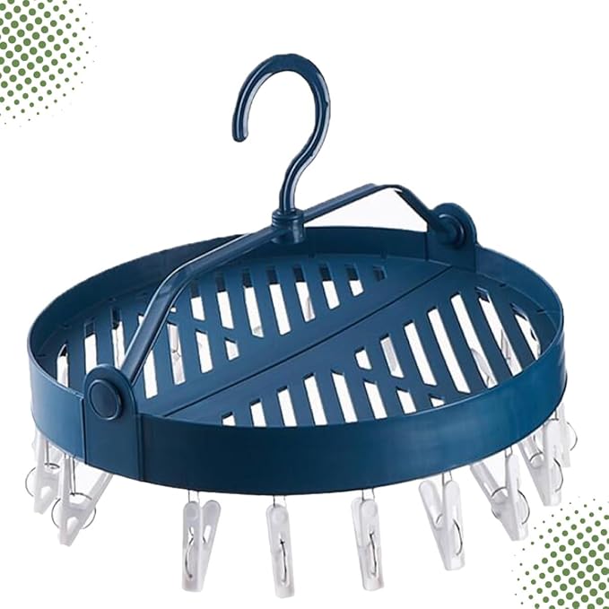 GLEAVI Multifunctional Round Foldable Clothespin Drying Rack - Image 7
