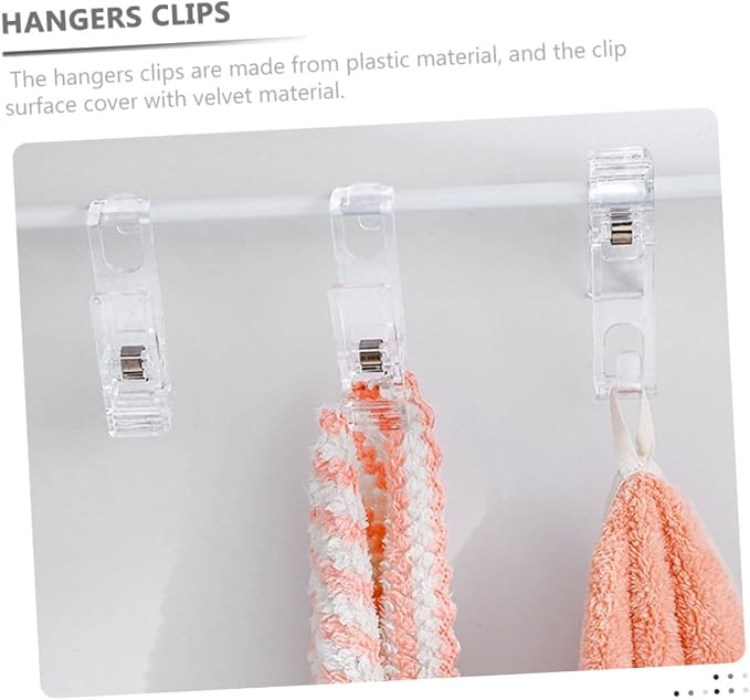 LIFKOME Clothes Pegs for Hanging 8pcs Plastic Laundry Clips Velvet Surface - Image 6