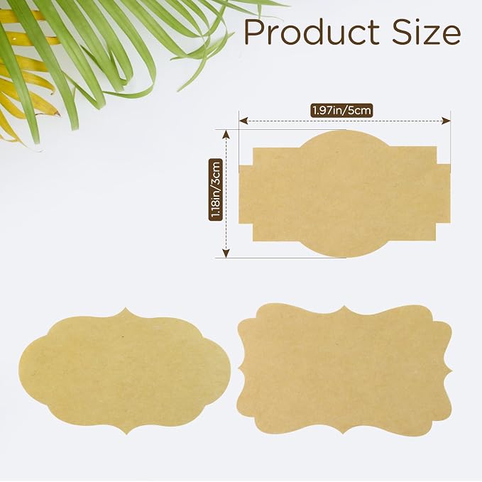 600 PCS 1.2" X 2" Present Tags Name Labels Sticker, Canning Labels - Image 2