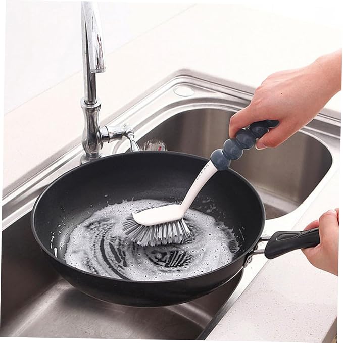 GALPADA 4pcs Kitchen Cleaning Pot Brush Set Dish Brush Straw Cleaner Bathroom - Image 4