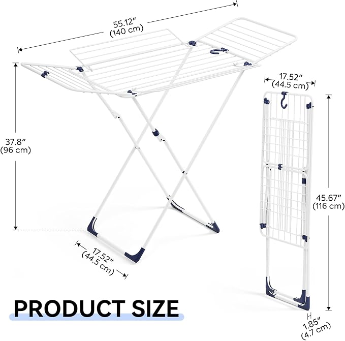 APEXCHASER Clothes Drying Rack, Metal Drying Rack Clothing, Laundry Rack - Image 2