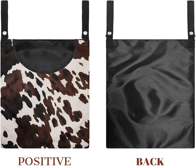 Cow Hide Pin Collector Bag Dust-Proof Wall Hanging Organizer Large Capacity - Image 7