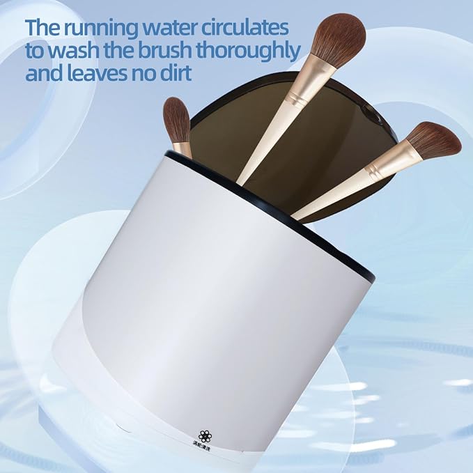 Electric Makeup Brush Cleaner Machine, Portable Compact Design - Image 3