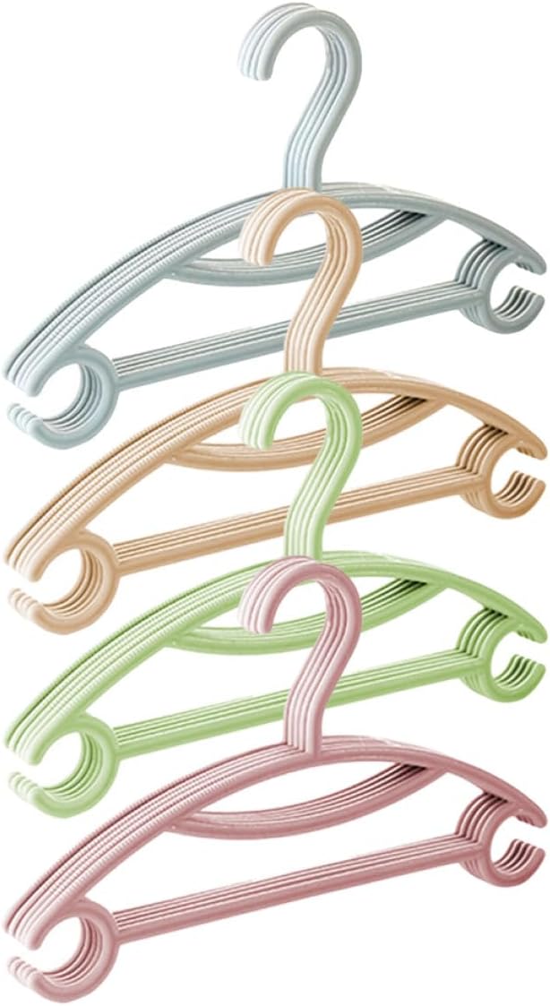 20pcs Non-Slip Plastic Clothes Hangers Set, Seamless Coat Hangers by NIYANGLE