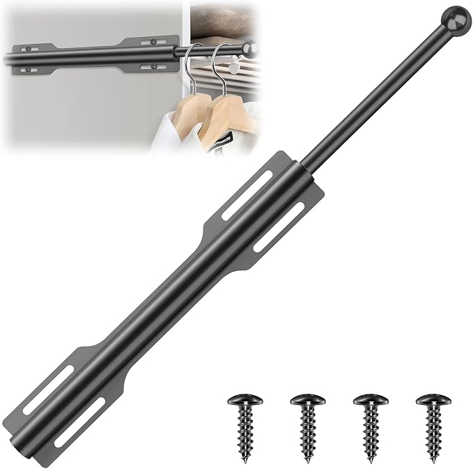 Valet Rod For Closet Pull Out, Standard Retractable closet rod organization rack by TEFOLA