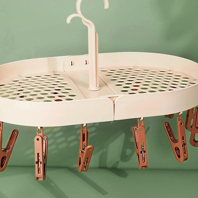 Pilipane Hanging Laundry Drip Hanger, Foldable Rotatable Clothe Drying Rack - Image 4