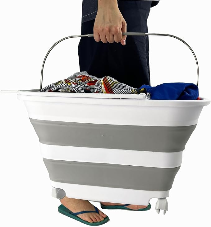 SAMMART 35L Collapsible Plastic Laundry Basket - Image 4