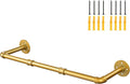 Industrial Gold Pipe Clothing Rack, Wall Ceiling Mounted Clothes Garment Rack by Ihomepark