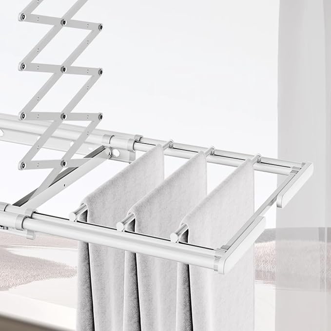 ceiling clothes drying rack Electric Ceiling Mounted Clothes Hanger Remote - Image 4