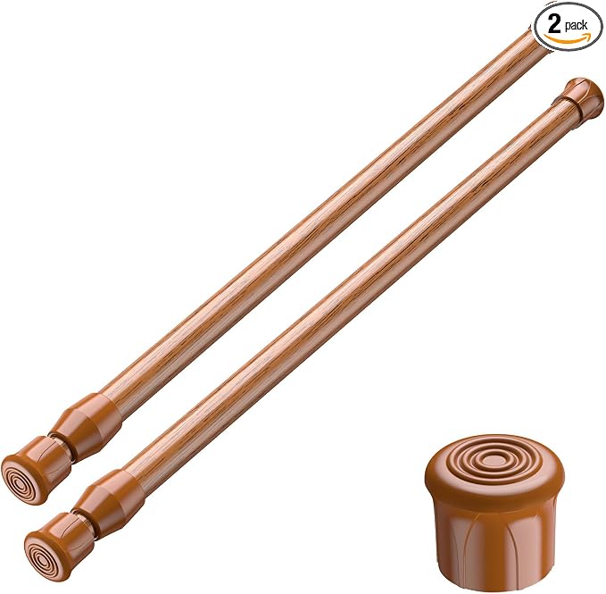 AIZESI 2PCS Curtain Rods Small Tension Rod 17 to 28 Inch Extendable Spring by AIZESITENSIONROD
