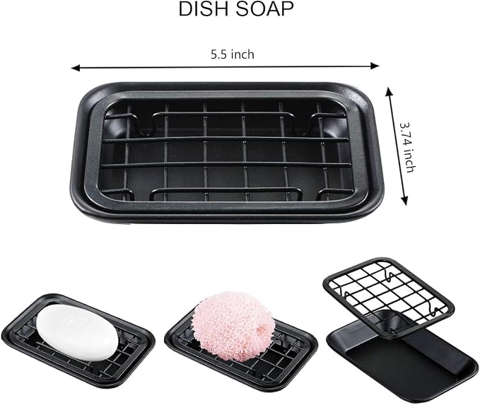 SheeChung Kitchen and Bathroom Soap Dish Tray - Image 2