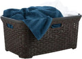 Designed Laundry Basket Plastic Storage Hamper Basket, Wicker Design 50 Liter. by Superio
