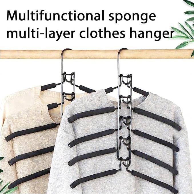 Multi-Layer Magic Clothes Hanger, 5-in-1 Space Saving Pants Rack & Wardrobe - Image 8