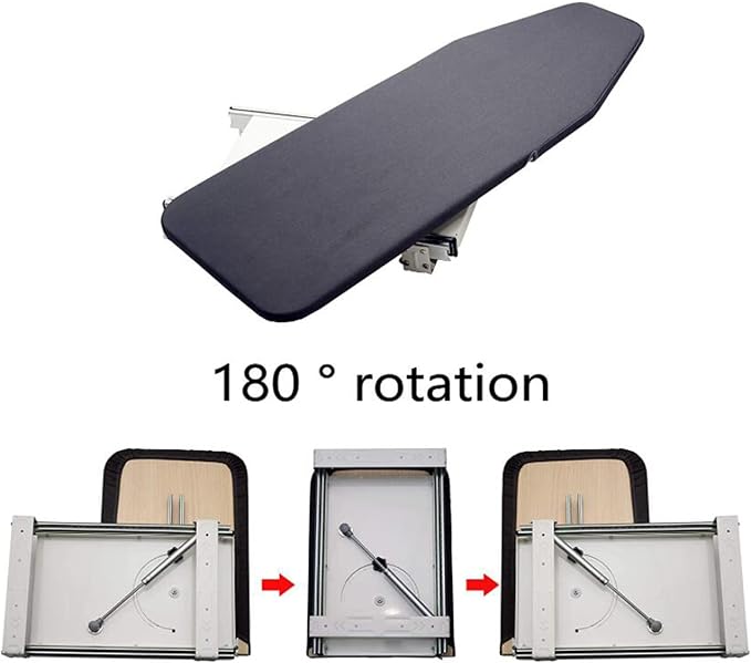 Ironing Board Retractable Pull Out Ironing Board Closet Sliding Out Swivel Iron - Image 6
