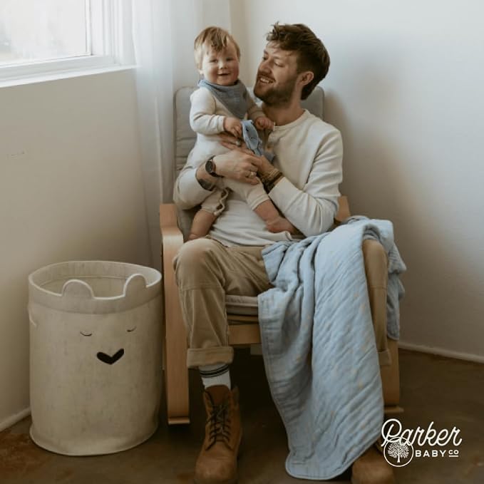 Parker Baby Bear Felt Laundry Hamper | Spacious & Collapsable Storage Basket - Image 7