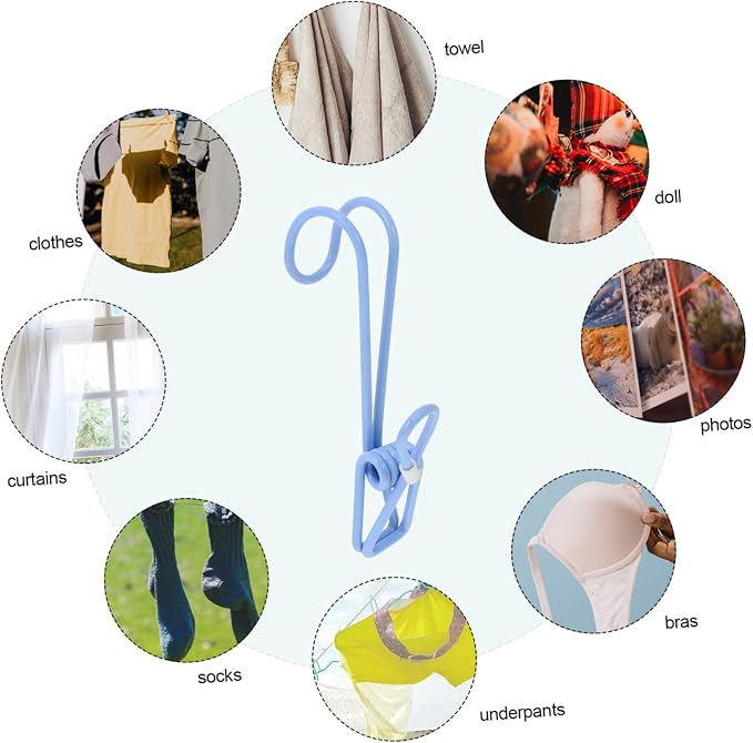 10pcs Multi-use Non-Slip Laundry Hooks Plastic Clamp Hooks Simple Clip - Image 4