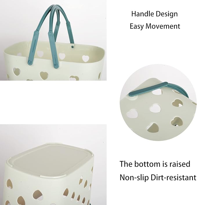 Anyoifax Portable Shower Caddy Tote Plastic Storage Basket - Image 4