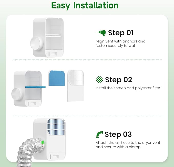 LuckIn 3-in-1 Indoor Dryer Vent Kit - Image 9