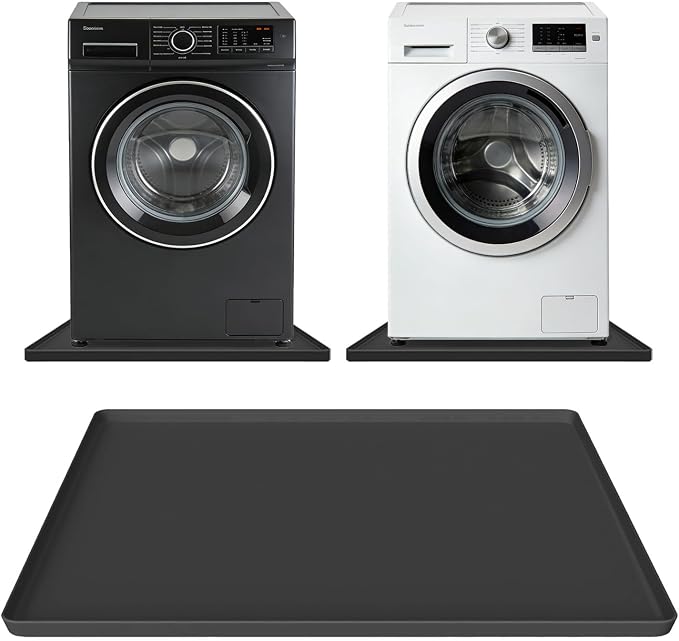 27" x 27" Silicone Washing Machine Drain Pan, Waterproof Washer Drip Tray - Image 8