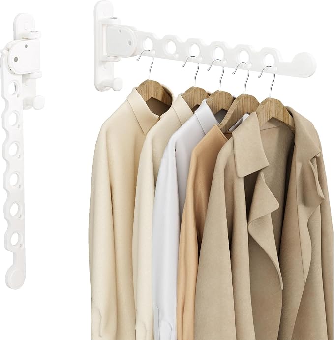 Wall Mount Clothes Drying Racks White Clothes Drying Organizer Rack Garment by iMonse