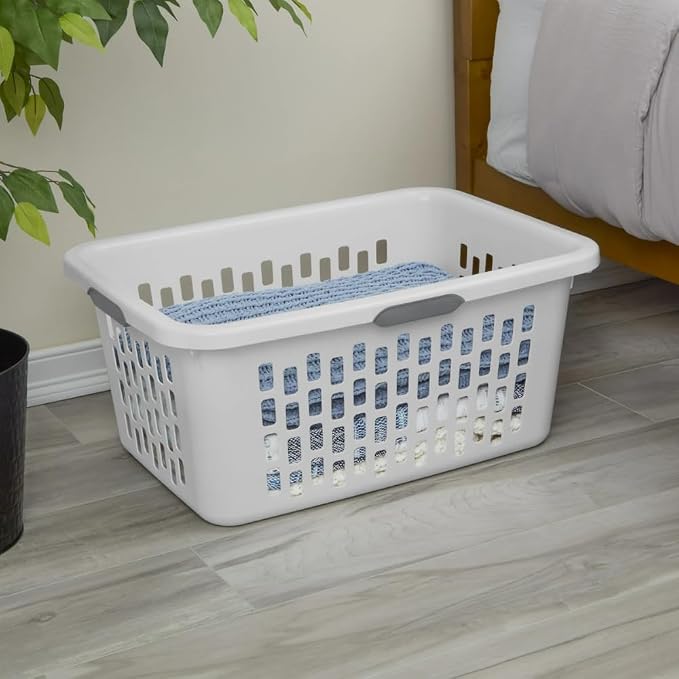 2 Bushel Large Plastic Laundry Basket - Image 2