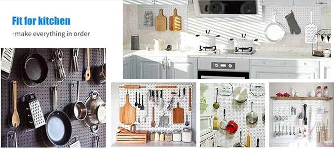 WallPeg PEGBOARD Panels Peg Board Plastic Pegboard Kit 24"x24" - Image 8